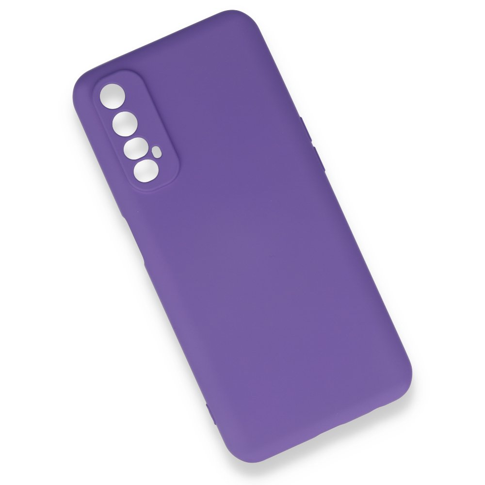 Realme 7 Kılıf Nano içi Kadife Silikon - Mor Realme 7 Kılıf Nano içi Kadife Silikon - Mor
