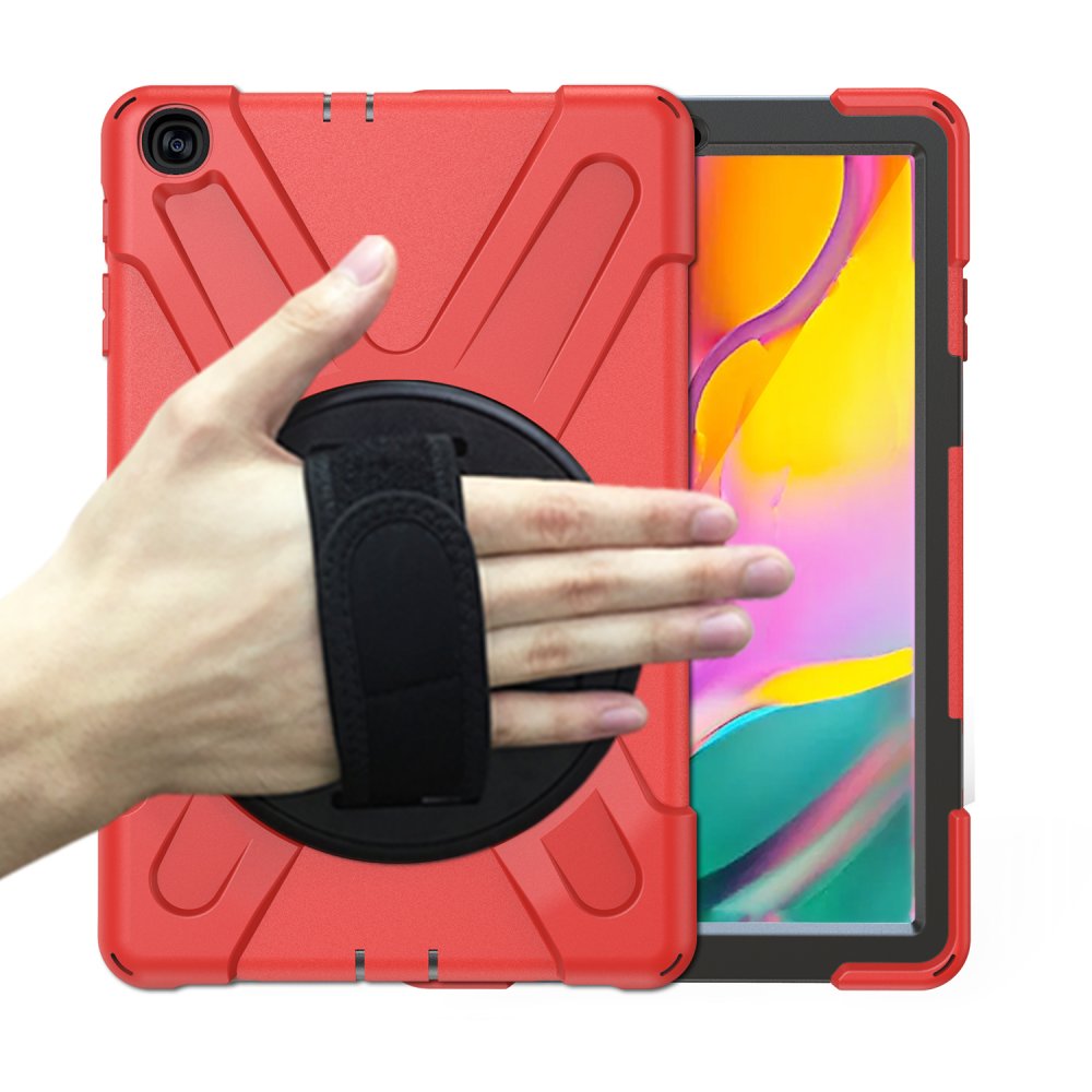  Samsung Galaxy T510 Tab A 10.1 Kılıf Amazing Tablet Kapak - Kırmızı