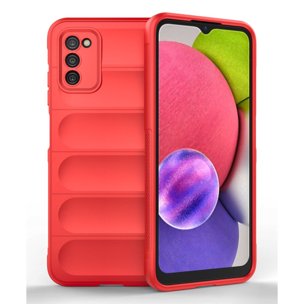  Samsung Galaxy A03S Kılıf Optimum Silikon - Kırmızı