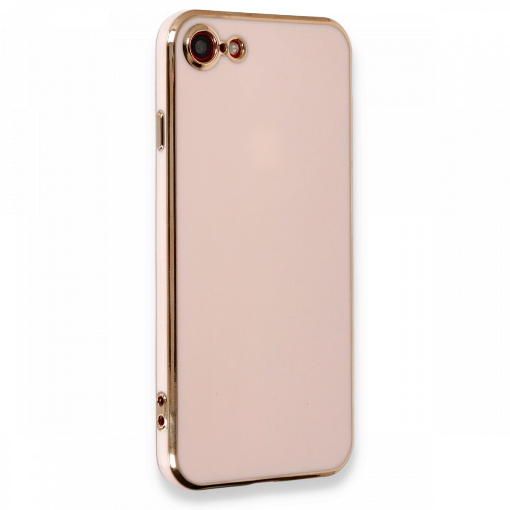  iPhone 8 Kılıf Volet Silikon - Pembe