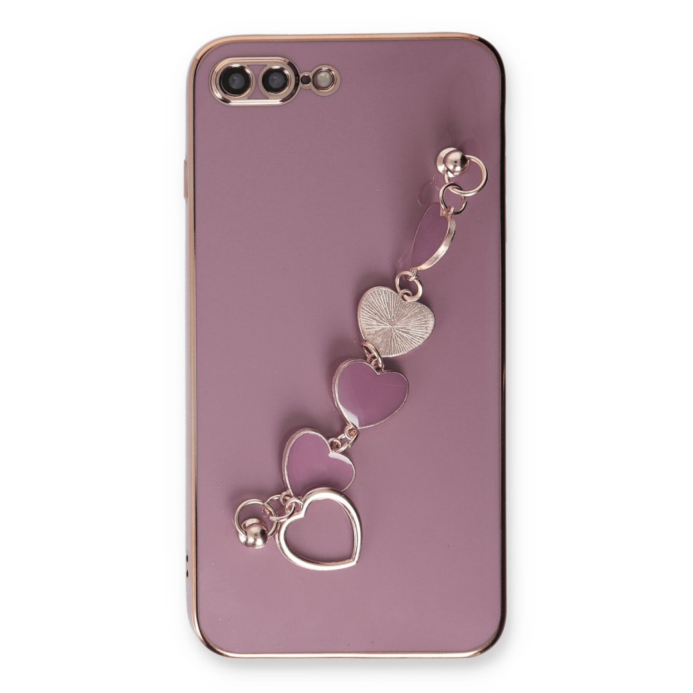 iPhone 8 Plus Kılıf Esila Silikon - Mor iPhone 8 Plus Kılıf Esila Silikon - Mor