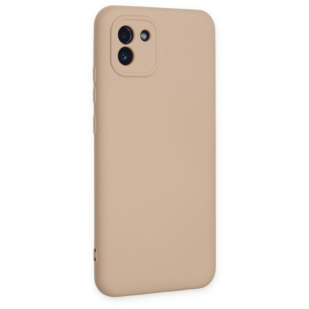  Samsung Galaxy A03 Kılıf Nano içi Kadife Silikon - Pudra