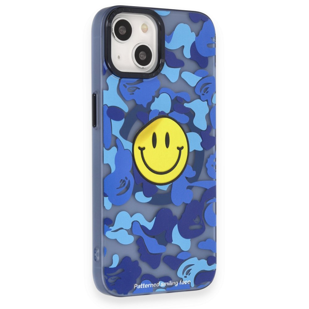  iPhone 14 Kılıf Apollo Magneticsafe Desenli Kapak - Apollo Mavi - 1