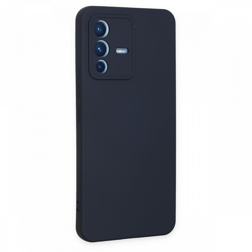  Vivo V23 5G Kılıf Nano içi Kadife Silikon - Lacivert