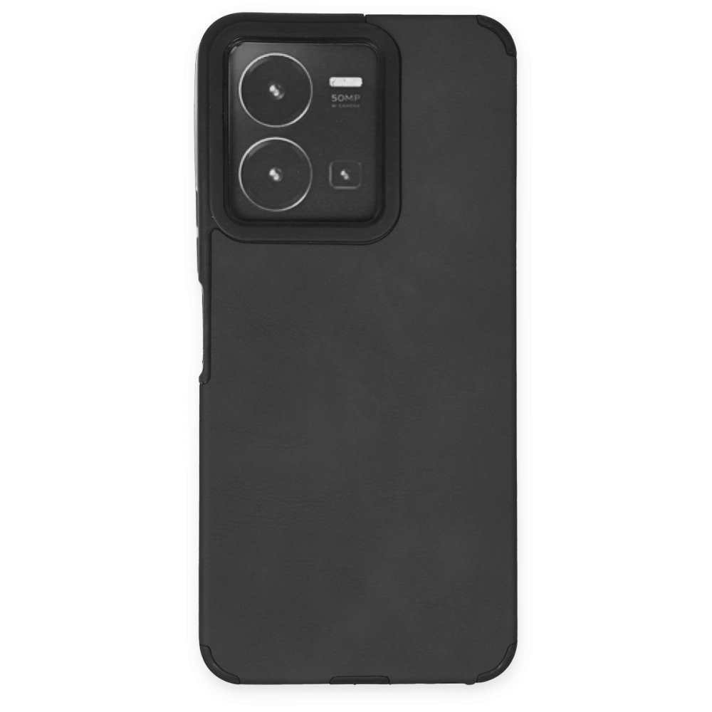  Vivo Y35 Kılıf Loop Deri Silikon - Siyah
