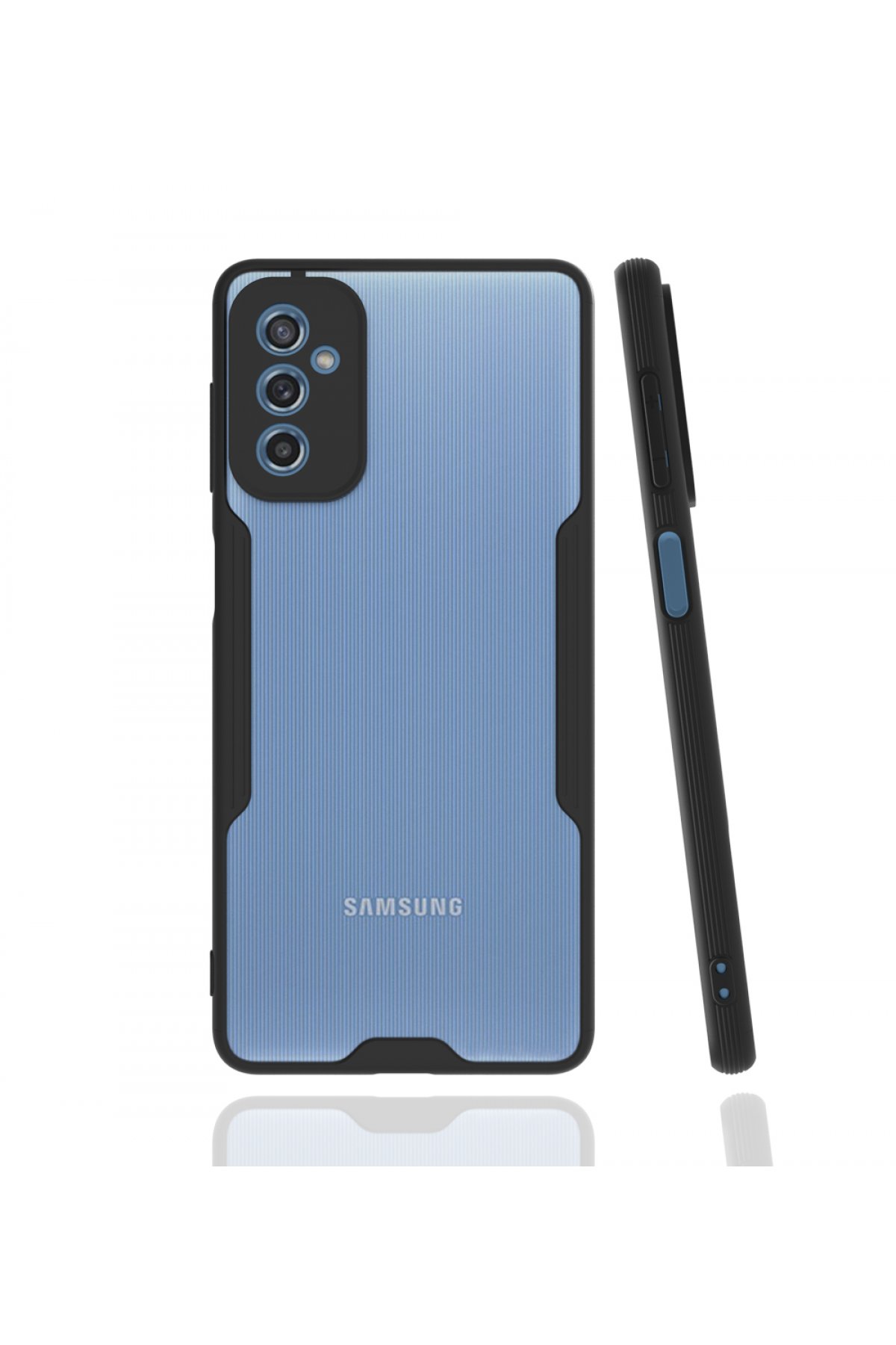  Samsung Galaxy M52 5G Kılıf Platin Silikon - Siyah