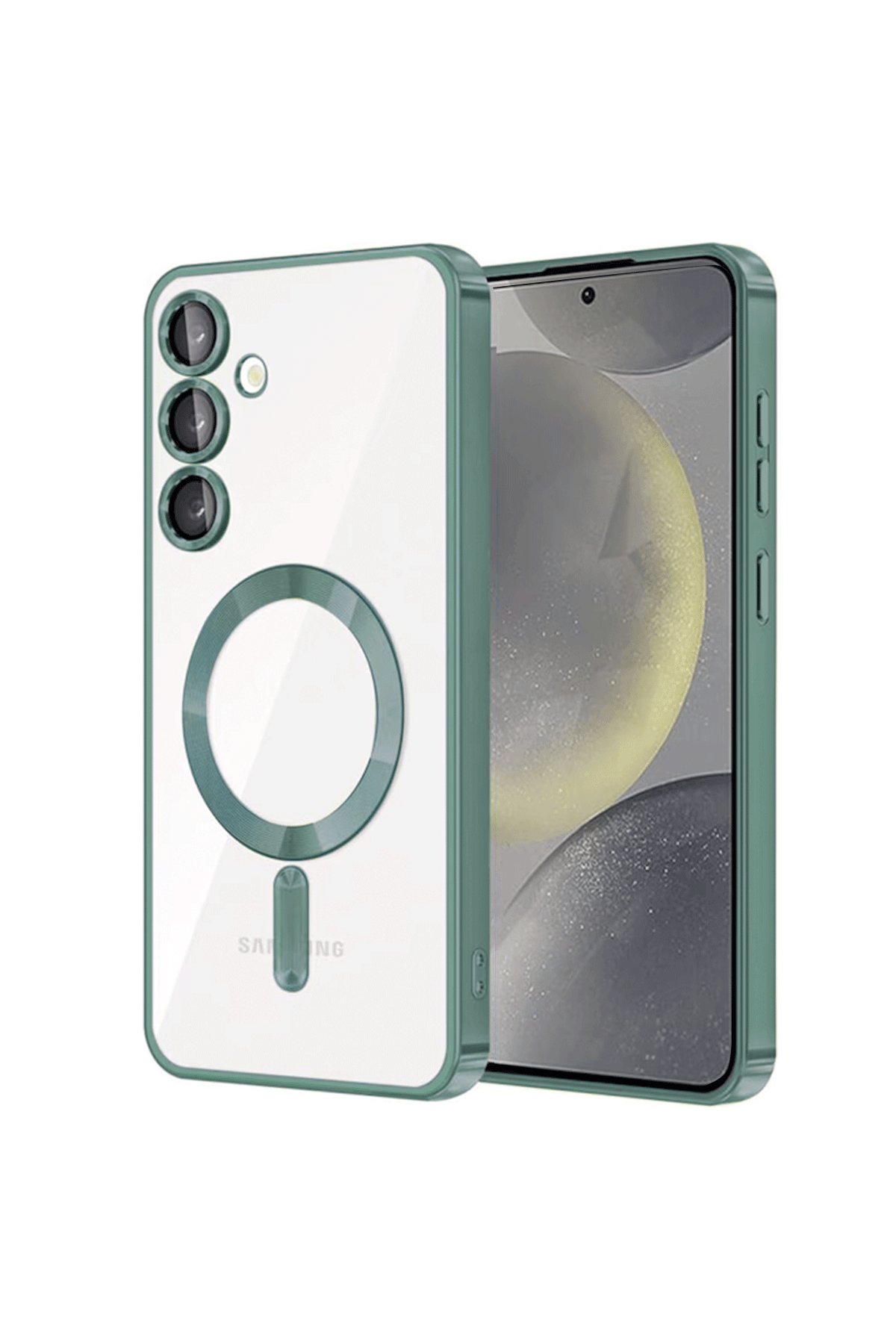  Samsung Galaxy S23 Plus Kılıf Kross Magneticsafe Kapak - Koyu Yeşil