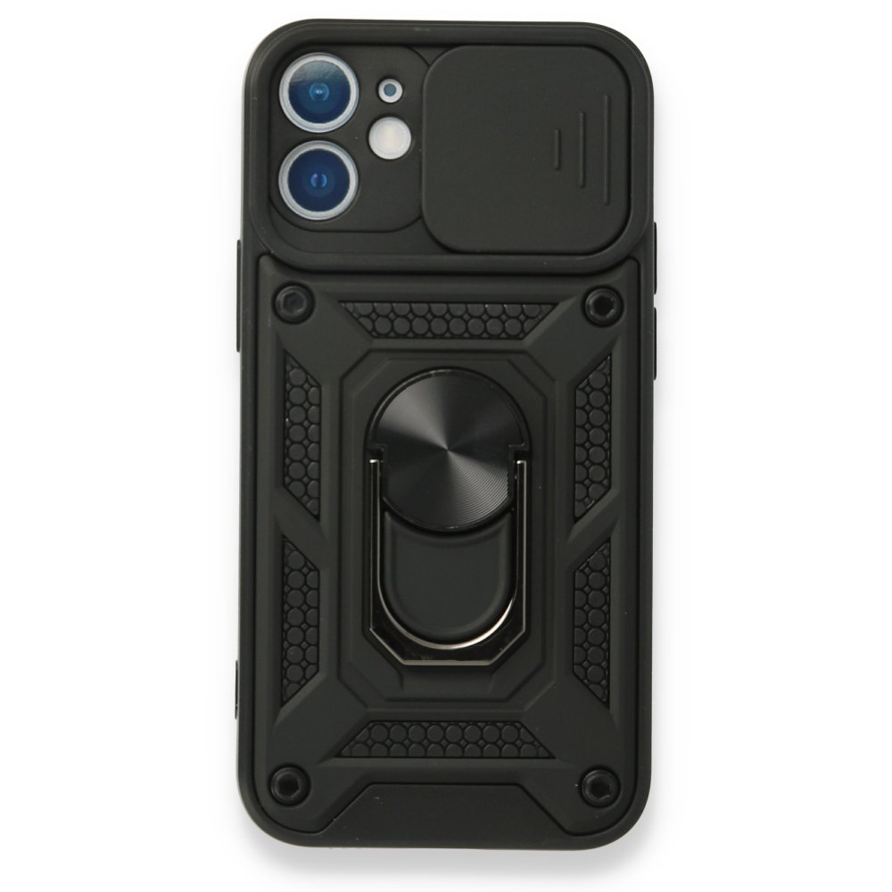 iPhone 11 Kılıf Pars Lens Yüzüklü Silikon - Siyah iPhone 11 Kılıf Pars Lens Yüzüklü Silikon - Siyah