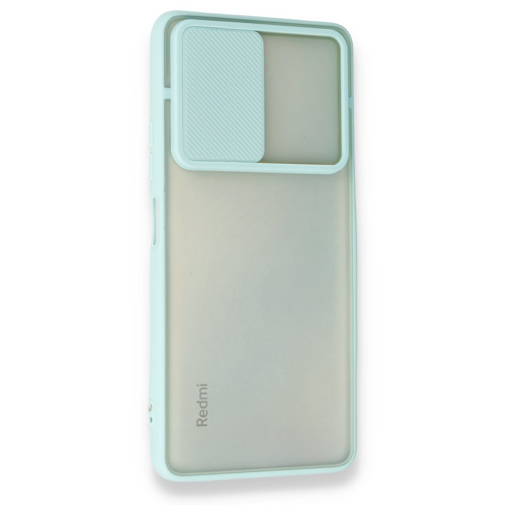 Redmi Note 10 Pro Kılıf Palm Buzlu Kamera Sürgülü Silikon - Turkuaz