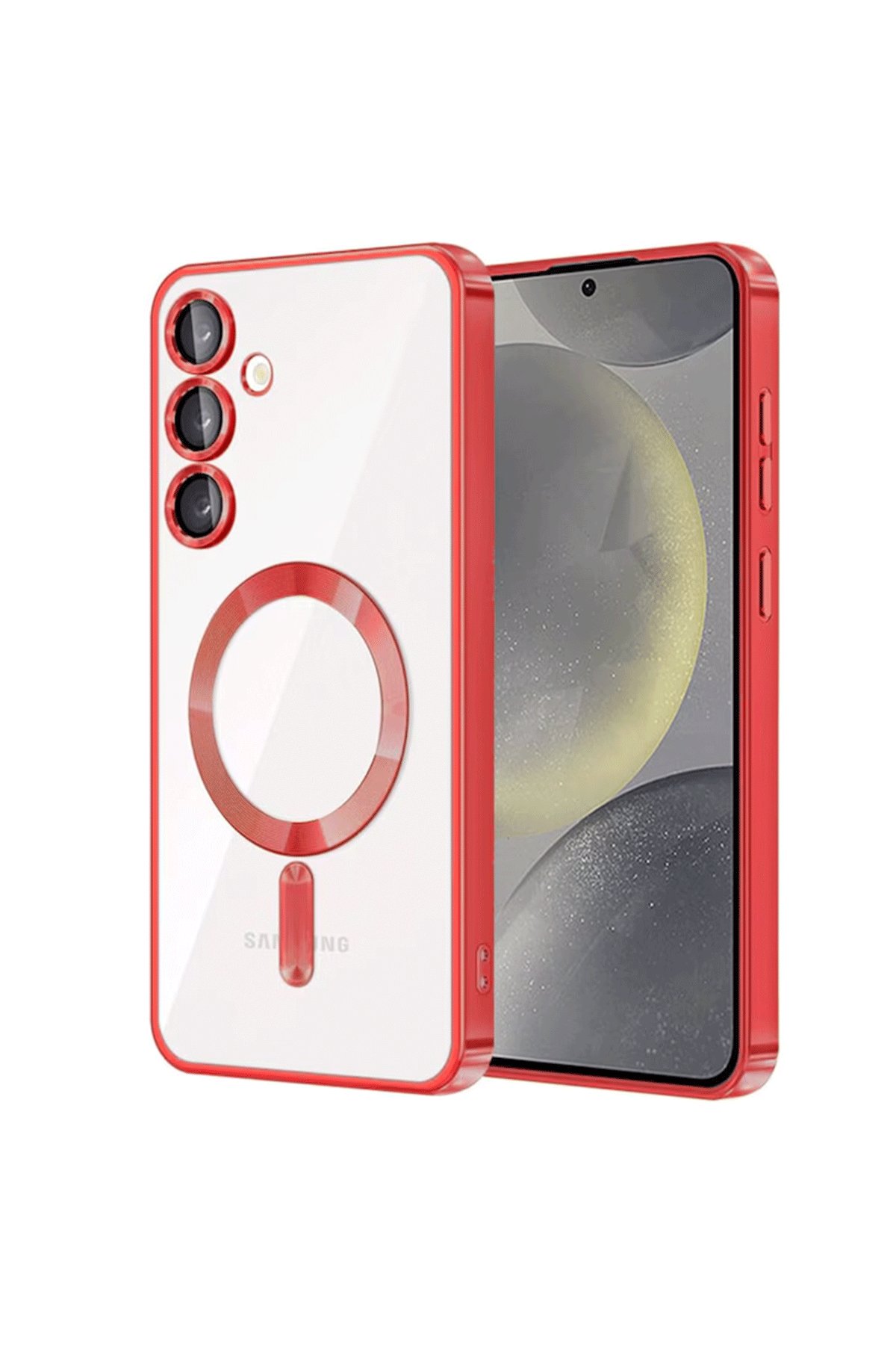  Samsung Galaxy S24 Kılıf Kross Magneticsafe Kapak - Kırmızı