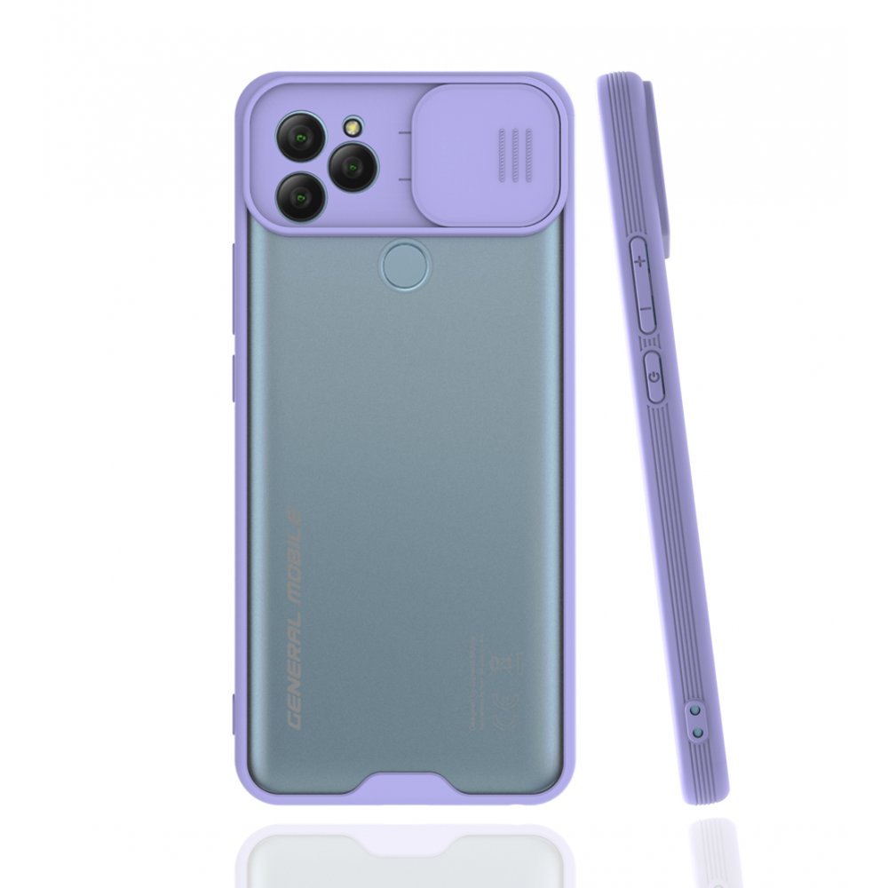  General Mobile GM 21 Kılıf Platin Kamera Koruma Silikon - Lila