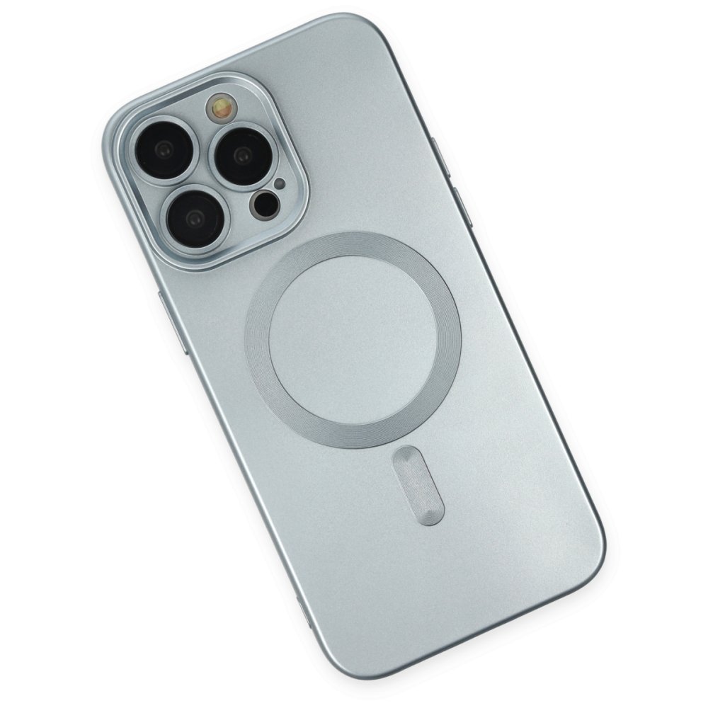  iPhone 14 Pro Kılıf Moshi Lens Magneticsafe Silikon - Sierra Blue