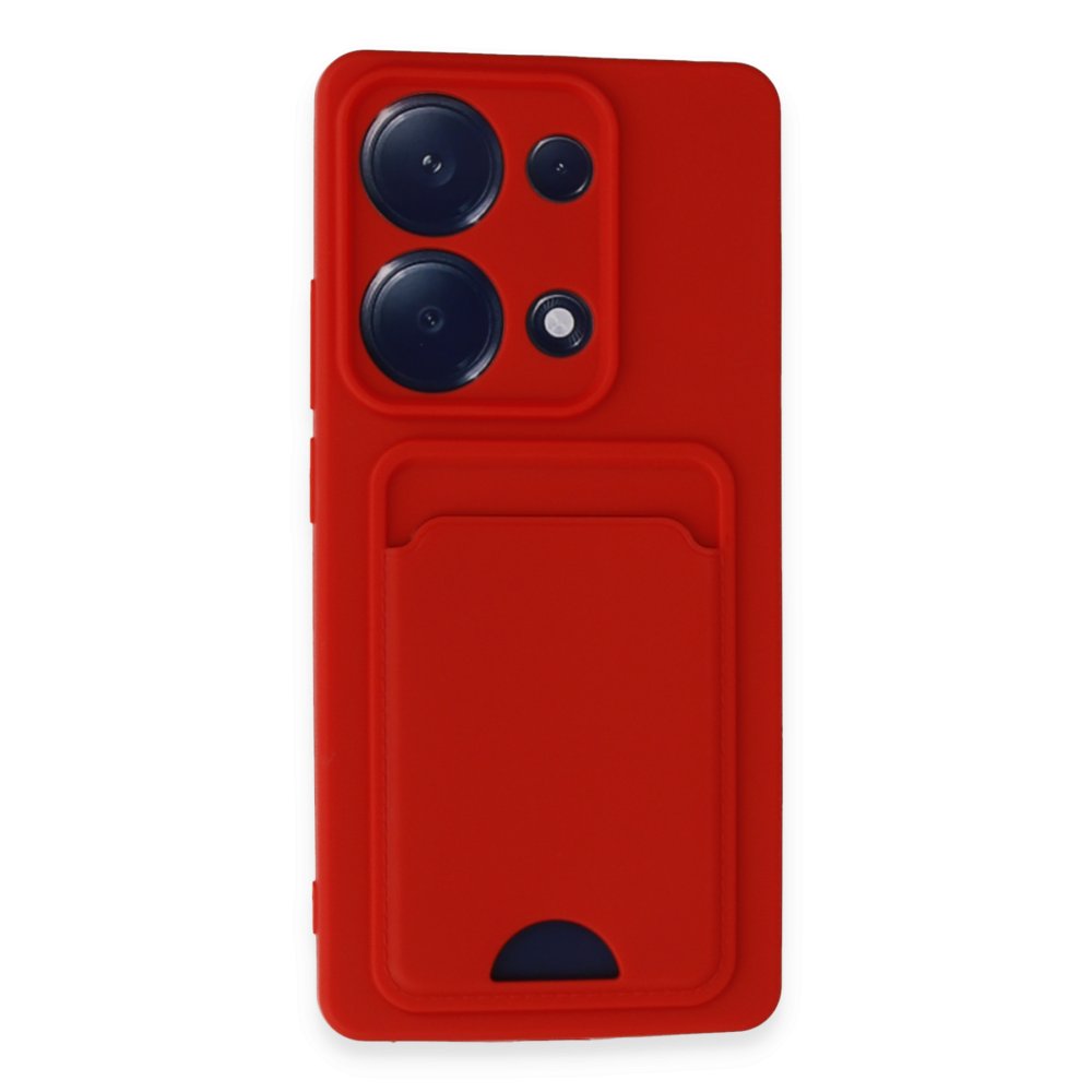  Xiaomi Poco M6 Pro 4G Kılıf Kelvin Kartvizitli Silikon - Kırmızı