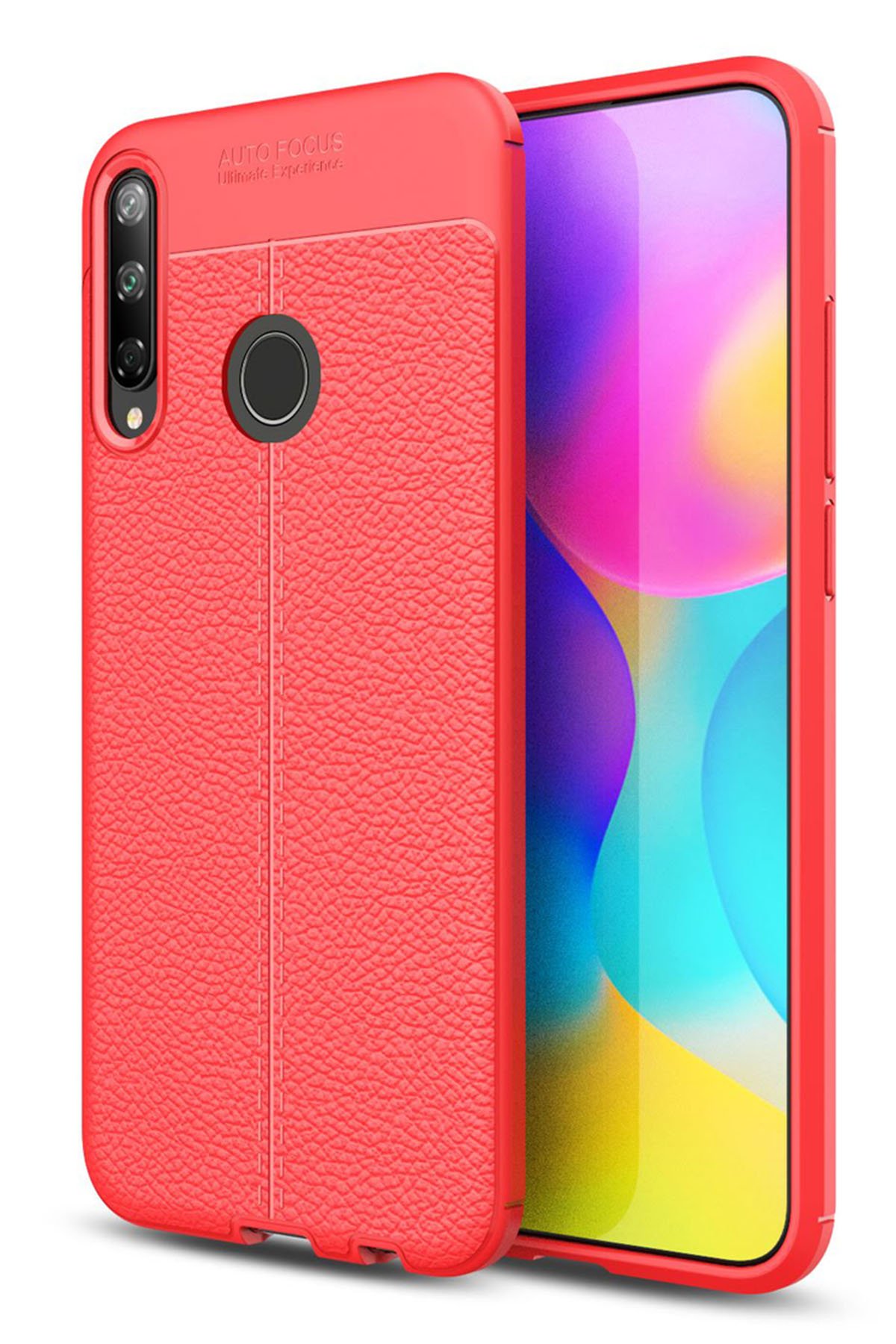 Huawei P40 Lite E Kılıf Auto Focus Kapak - Kırmızı  Huawei P40 Lite E Kılıf Auto Focus Kapak - Kırmızı