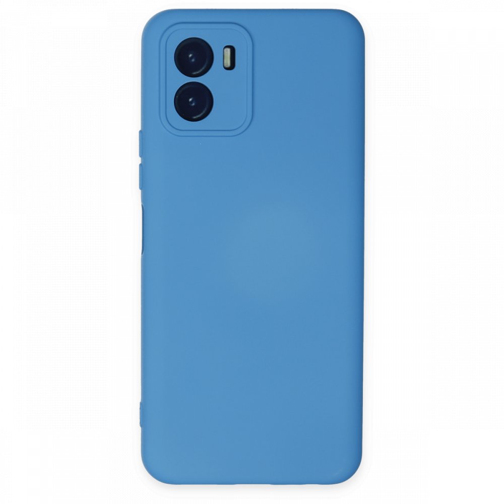  Vivo Y15S Kılıf Nano içi Kadife Silikon - Mavi