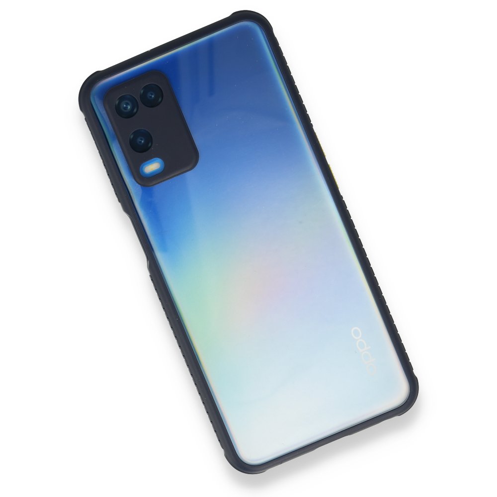 Oppo A54 4G Kılıf Miami Şeffaf Silikon - Lacivert Oppo A54 4G Kılıf Miami Şeffaf Silikon - Lacivert