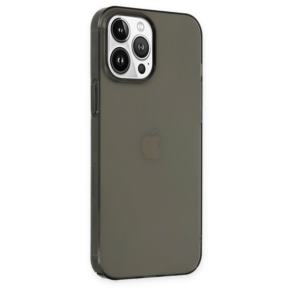 iPhone 14 Pro Kılıf Pc Sert Şeffaf Kapak - Siyah