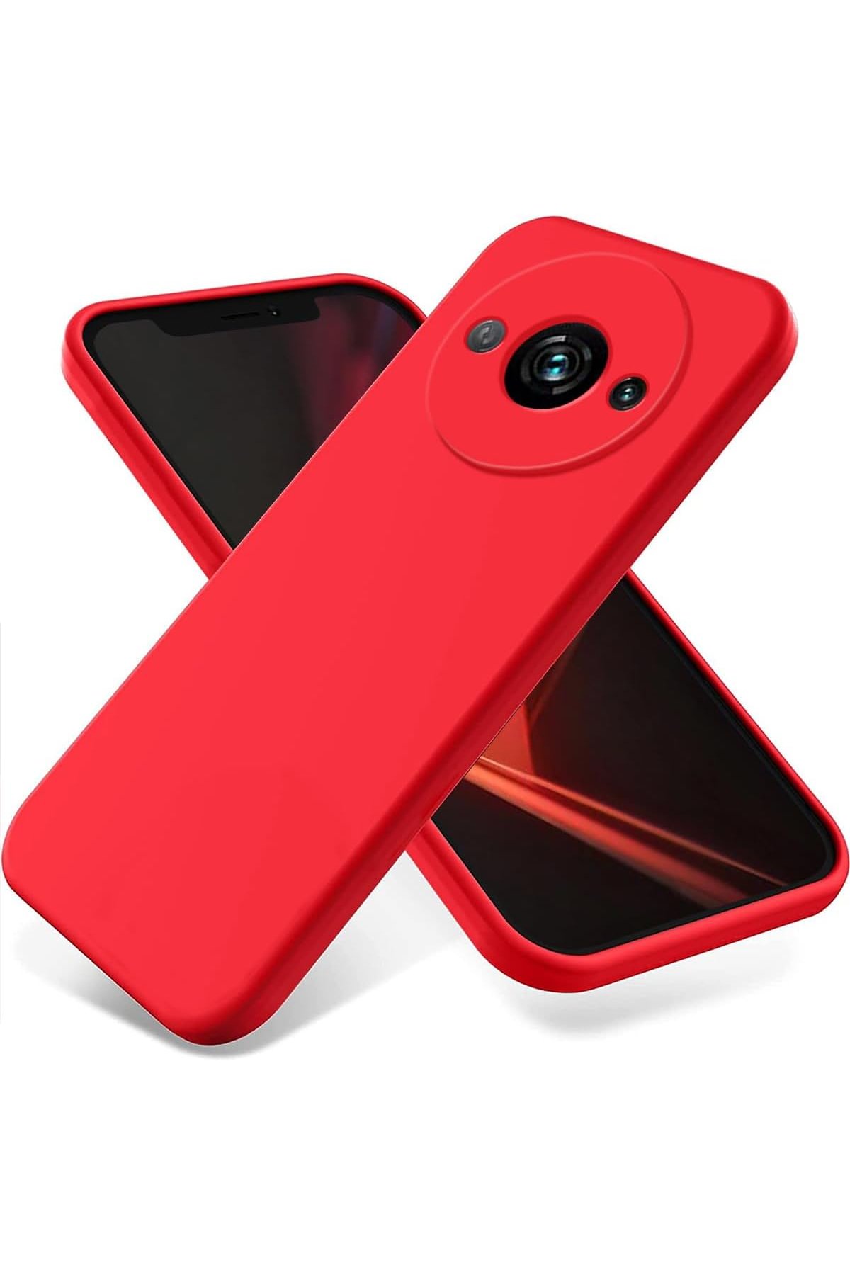 Xiaomi Poco C61 Kılıf First Silikon - Kırmızı Xiaomi Poco C61 Kılıf First Silikon - Kırmızı