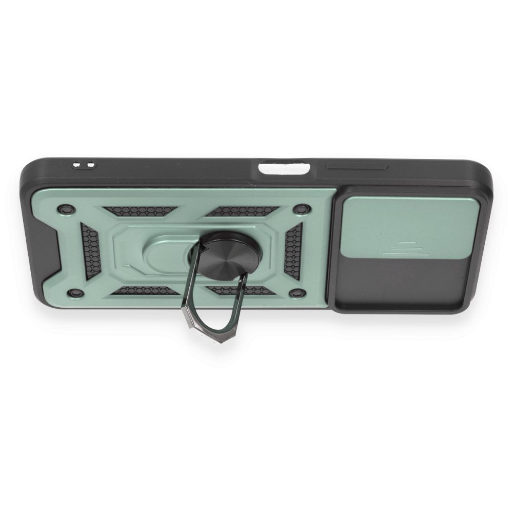 Redmi Note 12 4G Kılıf Pars Lens Yüzüklü Silikon - Yeşil