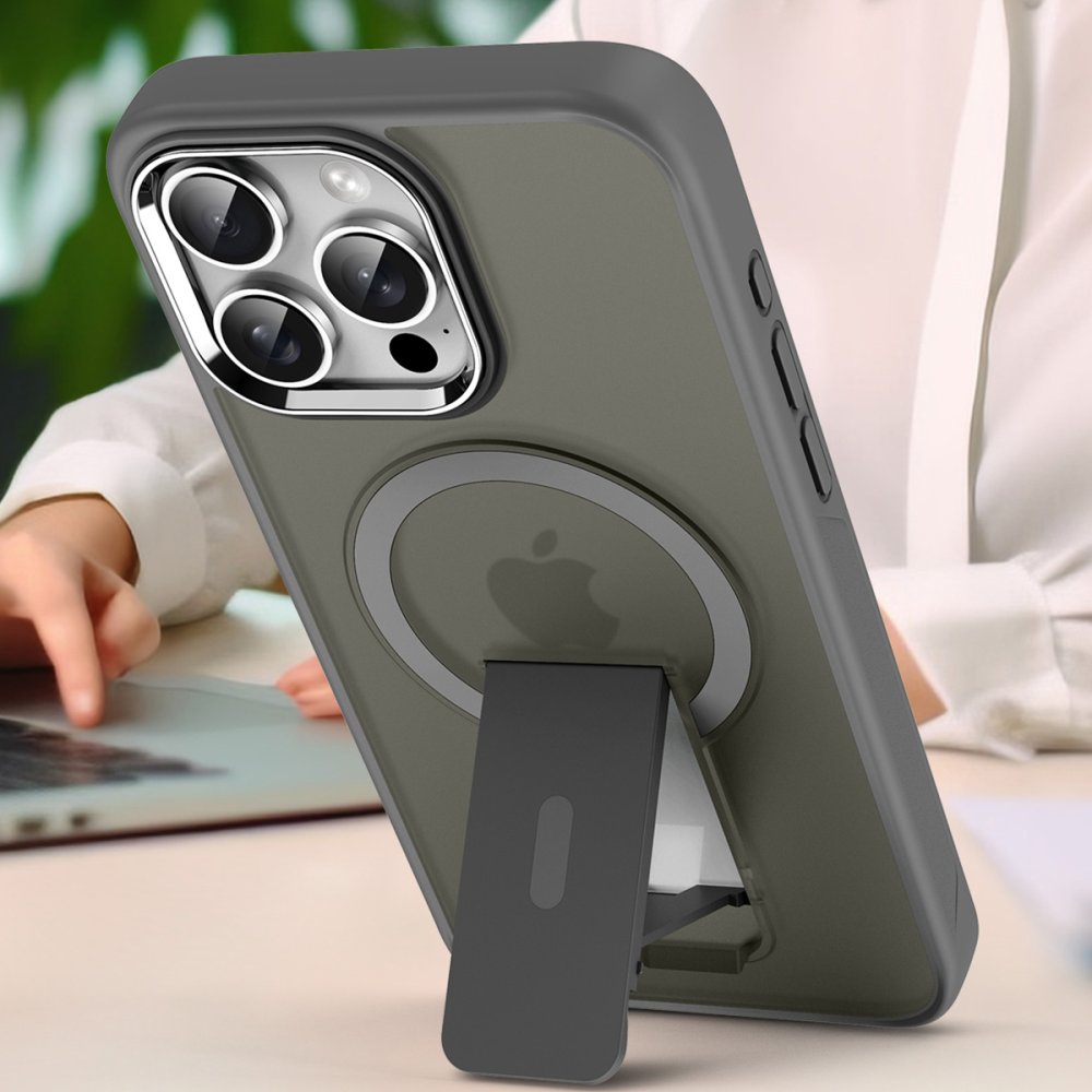  iPhone 16 Pro Kılıf Tork Magsafe Standlı Kapak - Gold