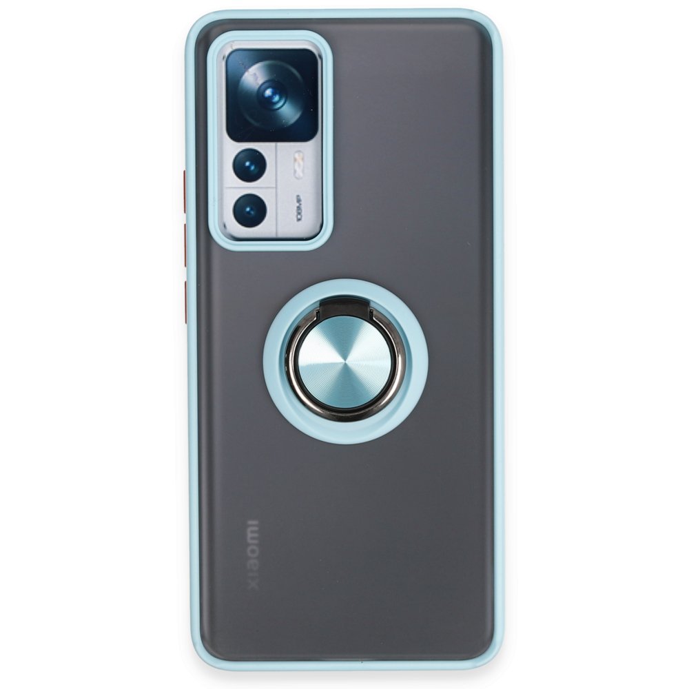 Xiaomi Mi 12T Pro Kılıf Montreal Yüzüklü Silikon Kapak - Buz Mavi  Xiaomi Mi 12T Pro Kılıf Montreal Yüzüklü Silikon Kapak - Buz Mavi