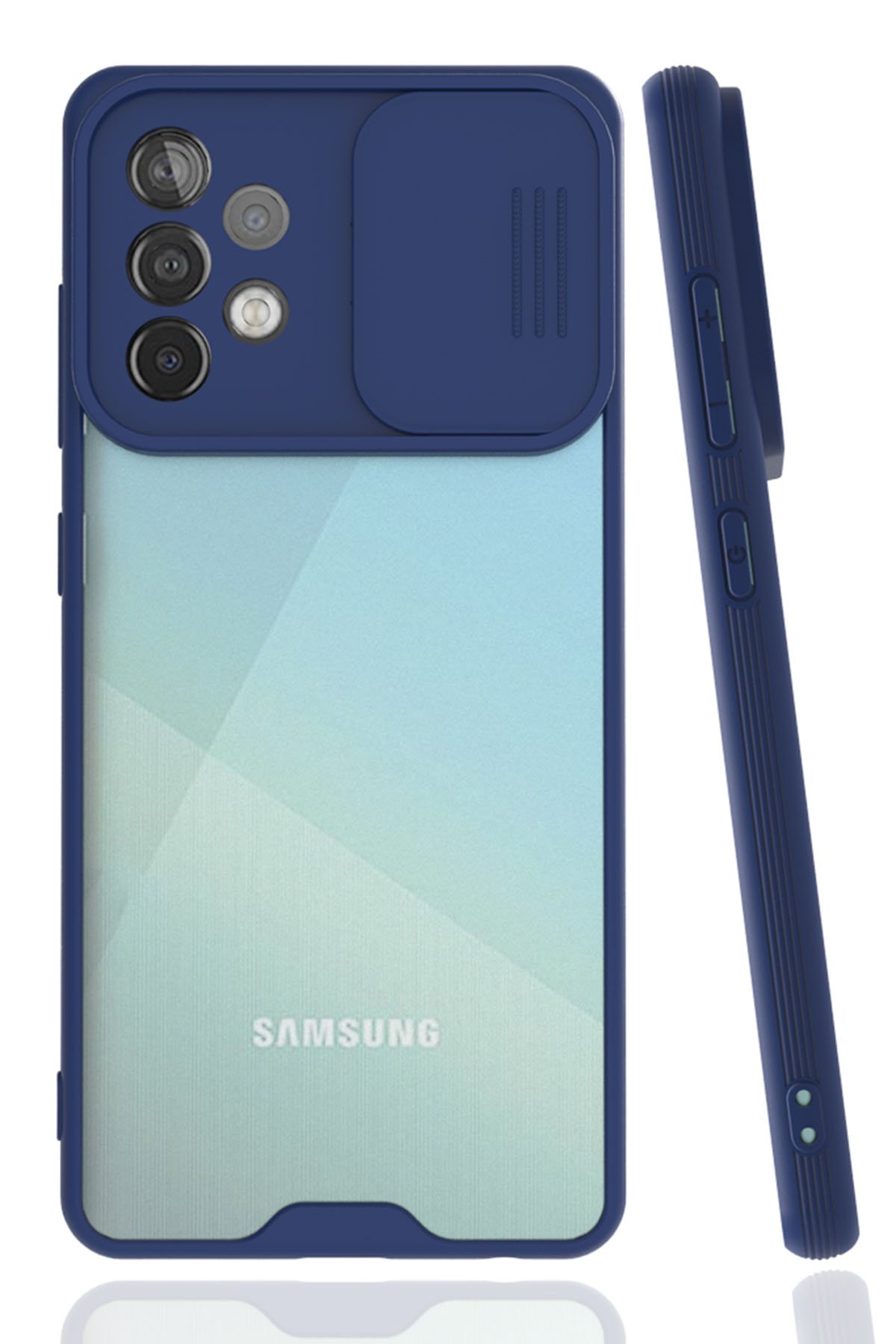  Samsung Galaxy A52S Kılıf Platin Kamera Koruma Silikon - Lacivert