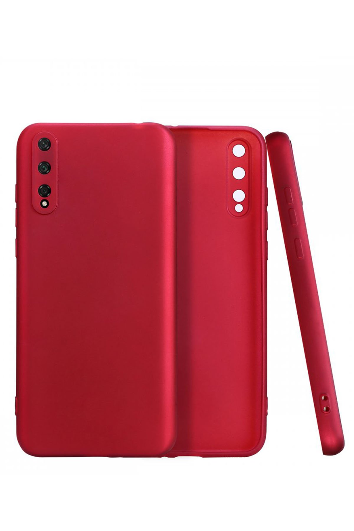 Huawei P Smart S Kılıf First Silikon - Bordo Huawei P Smart S Kılıf First Silikon - Bordo