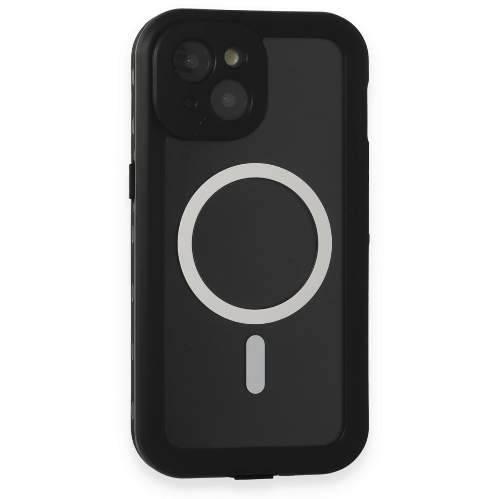  iPhone 15 Kılıf Red Pepper Magneticsafe Su Geçirmez Kılıf - Siyah-Gri