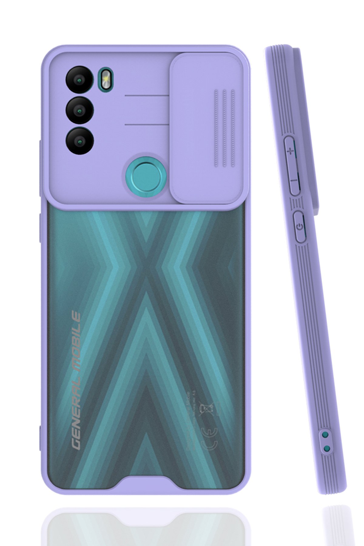  General Mobile GM 21 Plus Kılıf Platin Kamera Koruma Silikon - Lila