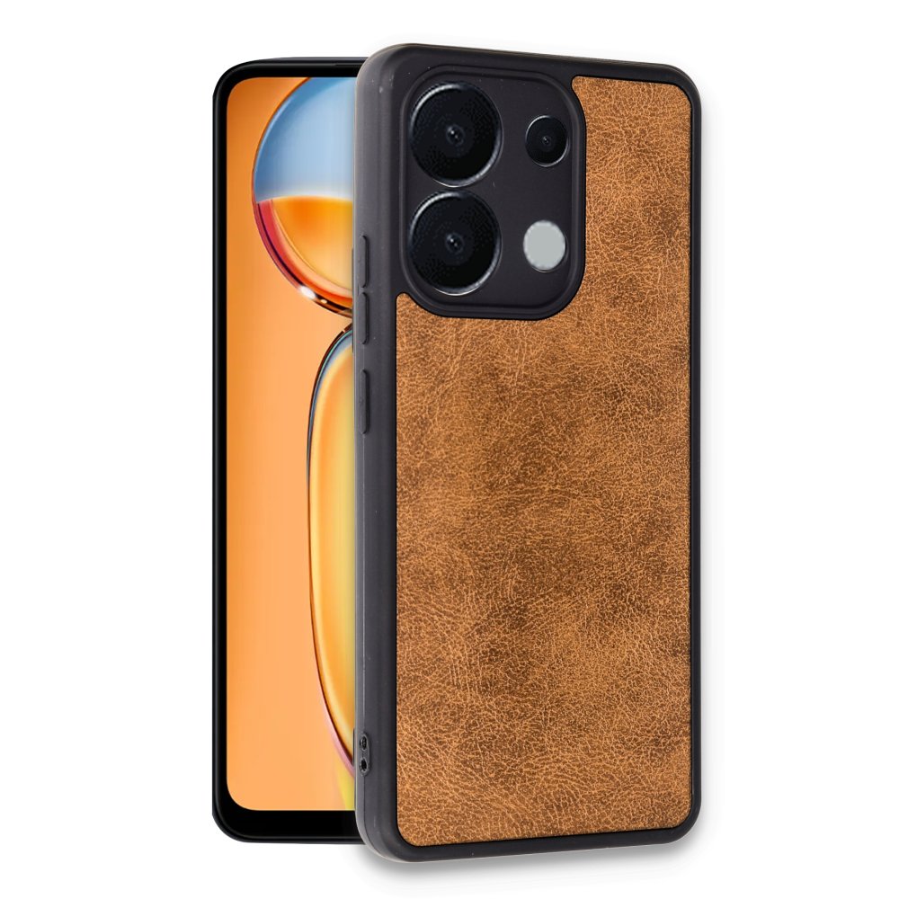  Xiaomi Poco M6 Pro 4G Kılıf Aras Deri Kapak - Taba