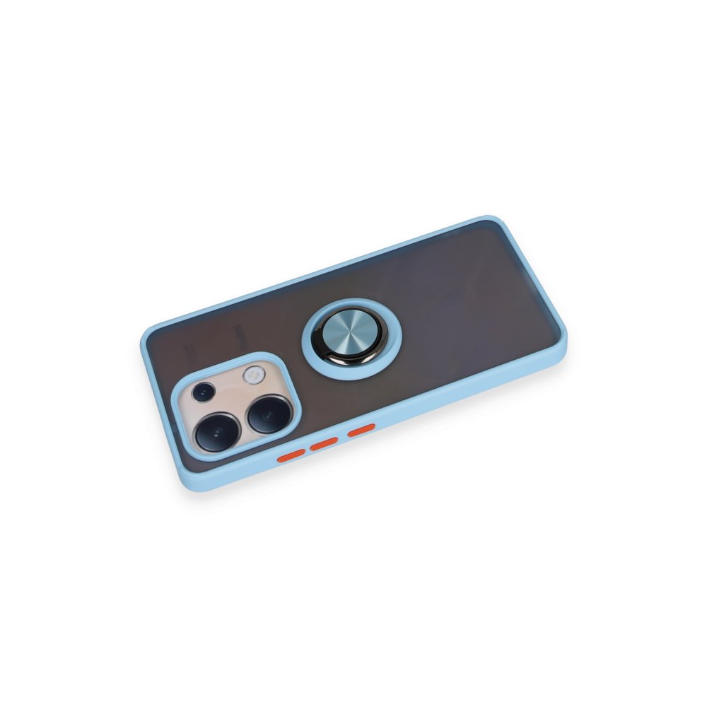 Redmi Note 13 4G Kılıf Montreal Yüzüklü Silikon Kapak - Buz Mavi Redmi Note 13 4G Kılıf Montreal Yüzüklü Silikon Kapak - Buz Mavi