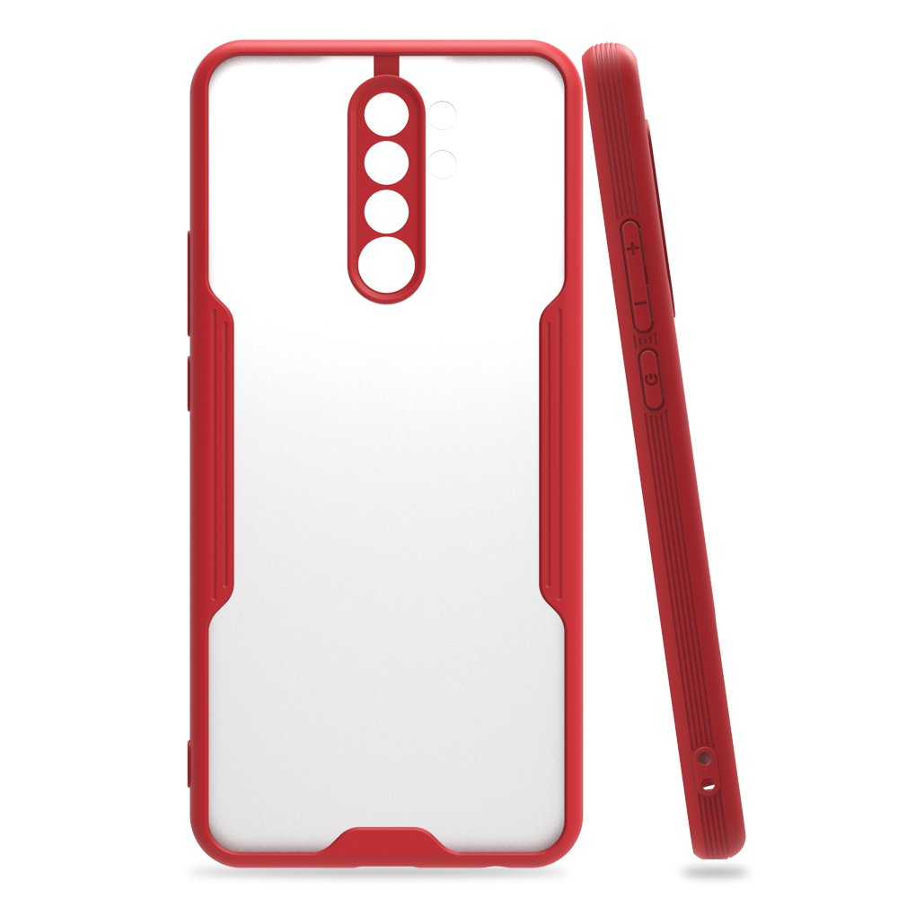 Redmi 9 Kılıf Platin Silikon - Kırmızı Redmi 9 Kılıf Platin Silikon - Kırmızı