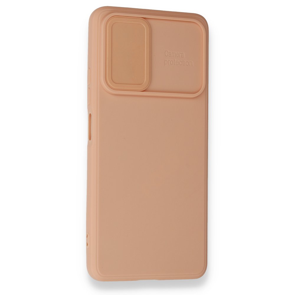 Xiaomi Mi 11i Kılıf Color Lens Silikon - Pudra Xiaomi Mi 11i Kılıf Color Lens Silikon - Pudra