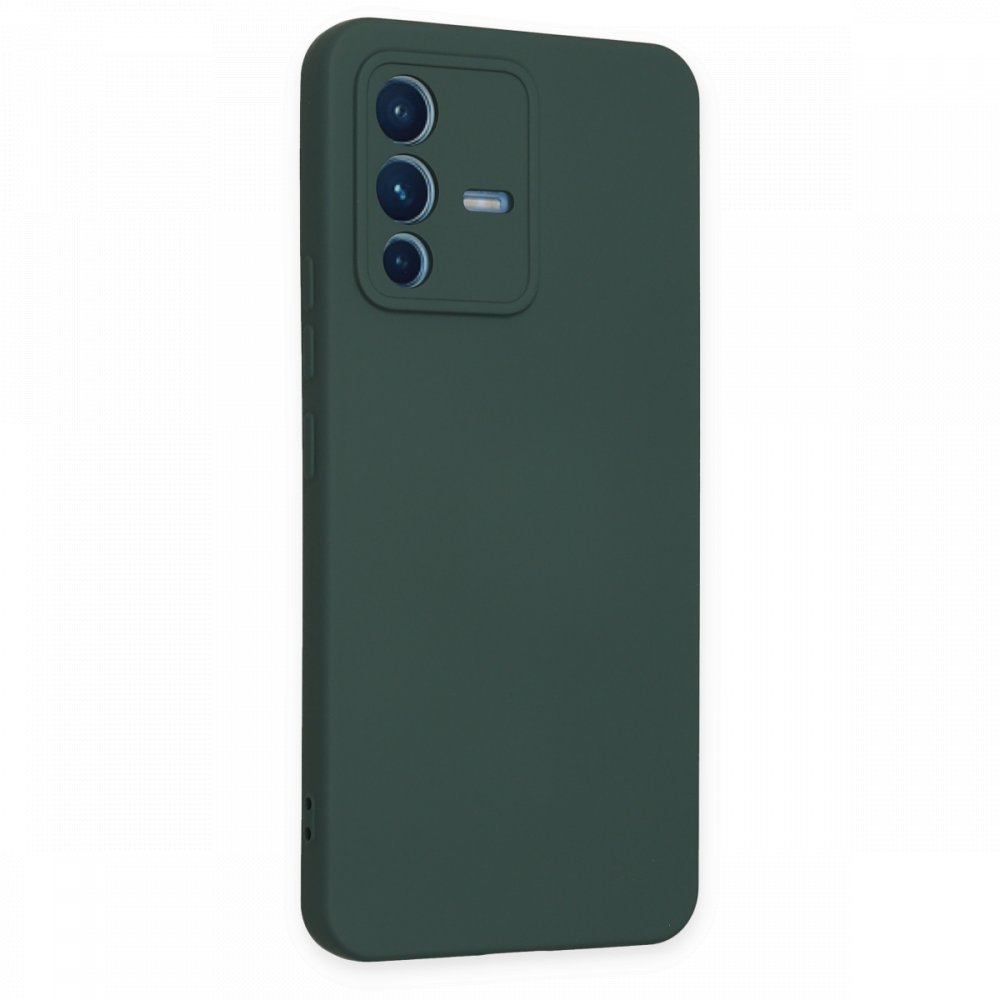 Vivo V23 5G Kılıf Nano içi Kadife Silikon - Koyu Yeşil Vivo V23 5G Kılıf Nano içi Kadife Silikon - Koyu Yeşil