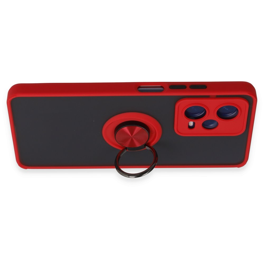 Redmi Note 12 5G Kılıf Montreal Yüzüklü Silikon Kapak - Kırmızı Redmi Note 12 5G Kılıf Montreal Yüzüklü Silikon Kapak - Kırmızı