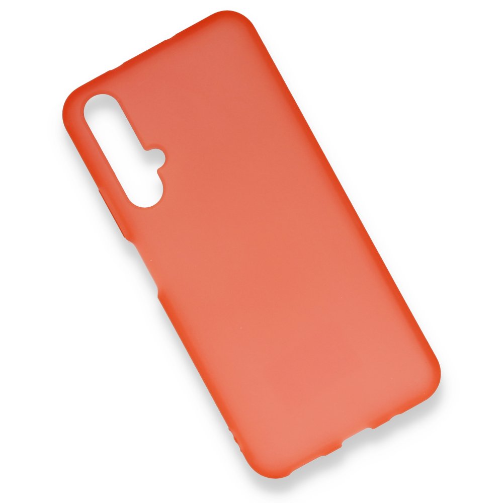 Huawei Nova 5T Kılıf Hopi Silikon - Kırmızı  Huawei Nova 5T Kılıf Hopi Silikon - Kırmızı