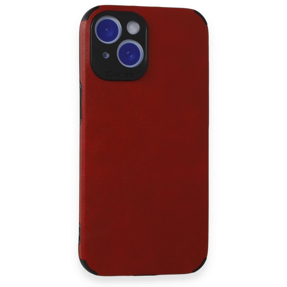 iPhone 15 Kılıf Loop Deri Silikon - Kırmızı  iPhone 15 Kılıf Loop Deri Silikon - Kırmızı