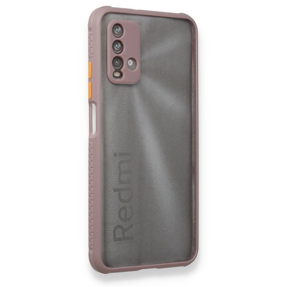 Redmi 9T Kılıf Miami Şeffaf Silikon - Açık Mor