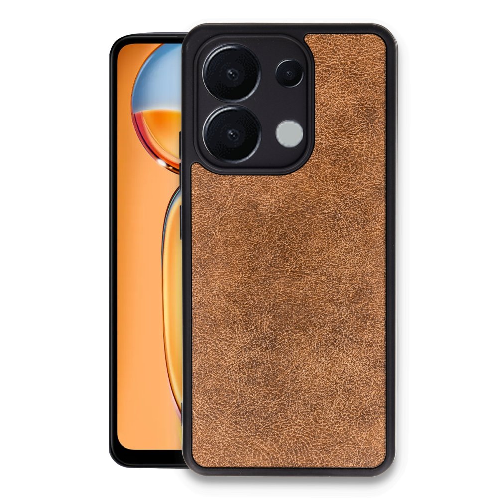 Redmi Note 13 4G Kılıf Aras Deri Kapak - Taba