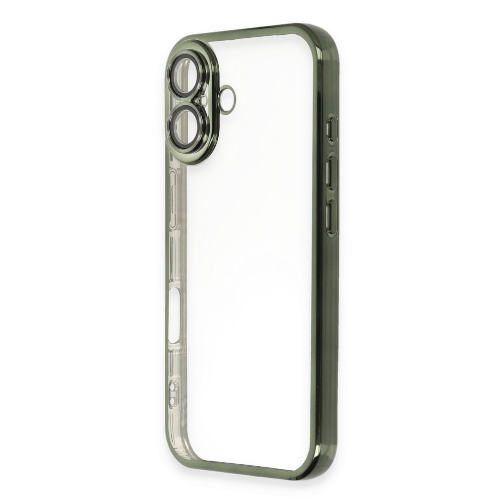  iPhone 16 Kılıf Razer Lensli Silikon - Yeşil