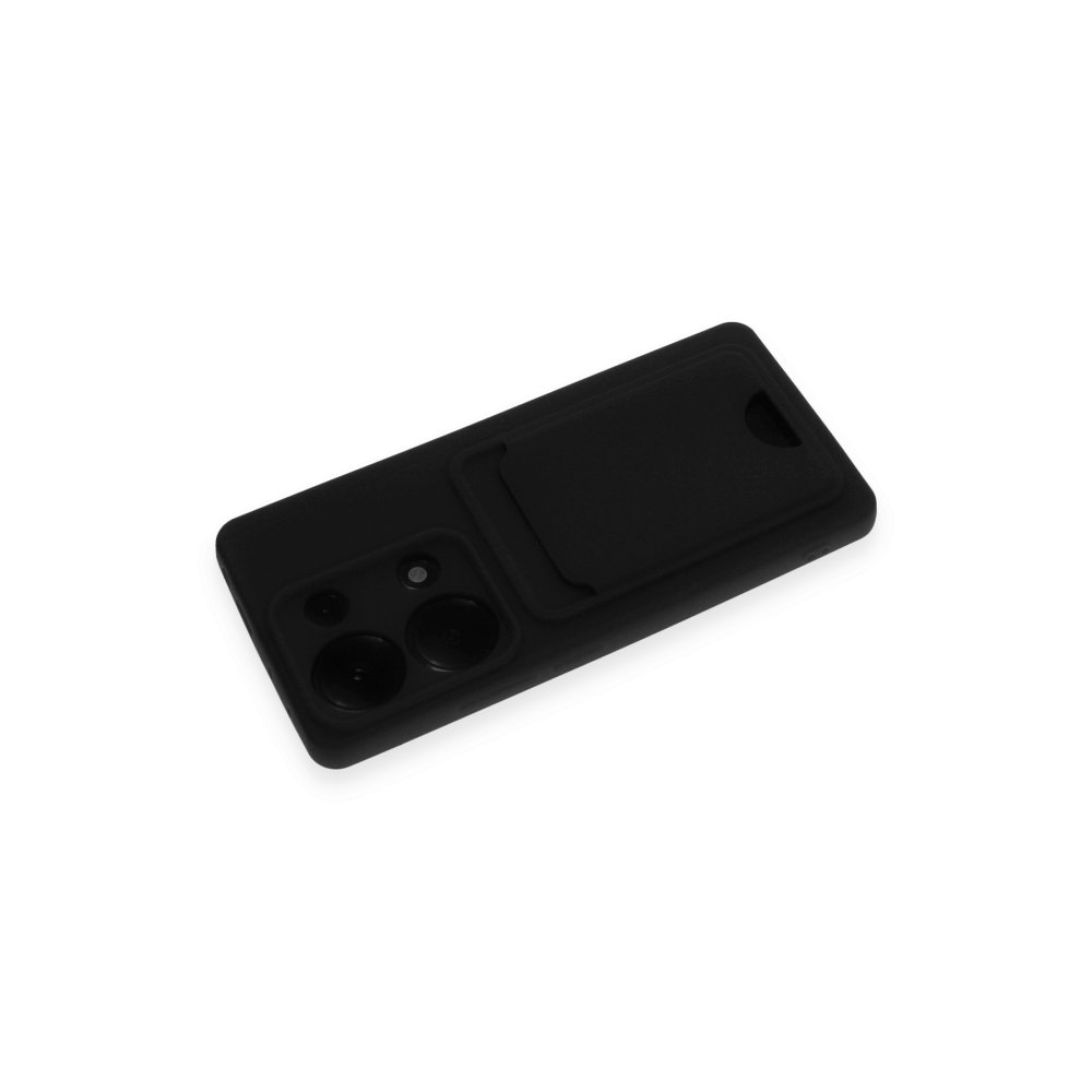 Redmi Note 13 Pro 4G Kılıf Kelvin Kartvizitli Silikon - Siyah