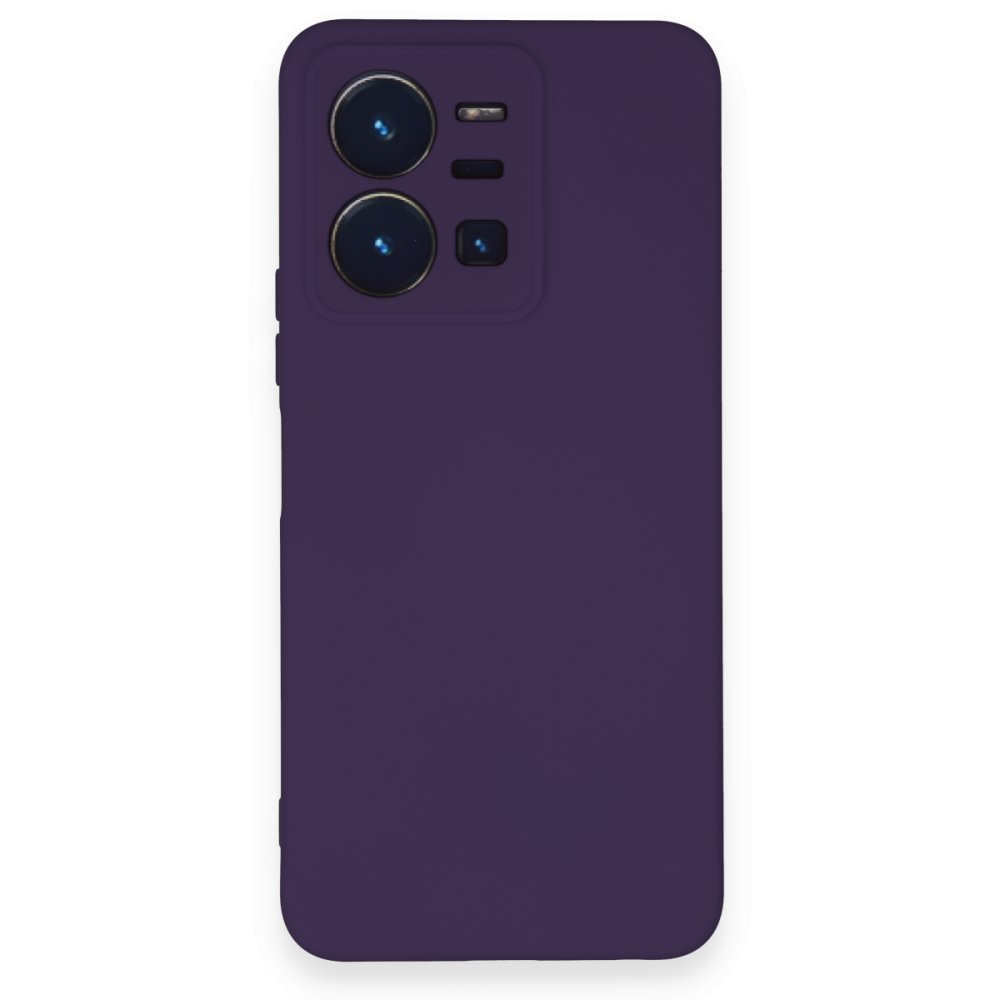 Vivo Y35 Kılıf Nano içi Kadife Silikon - Mor Vivo Y35 Kılıf Nano içi Kadife Silikon - Mor