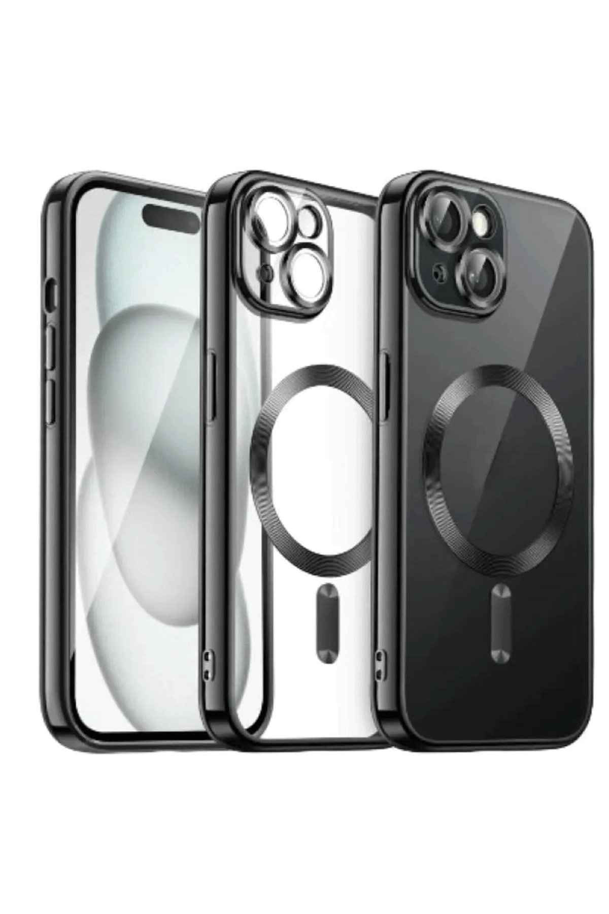  iPhone 15 Kılıf Kross Magneticsafe Kapak - Siyah