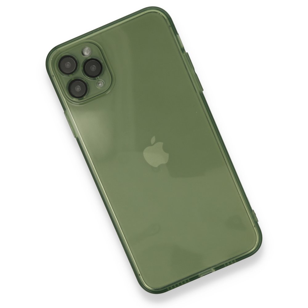  iPhone 11 Pro Max Kılıf Fly Lens Silikon - Yeşil