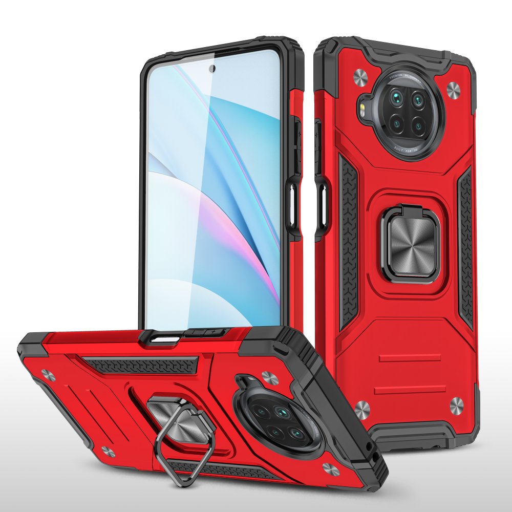 Xiaomi Mi 10T Lite Kılıf Zegna Yüzüklü Silikon Kapak - Kırmızı  Xiaomi Mi 10T Lite Kılıf Zegna Yüzüklü Silikon Kapak - Kırmızı