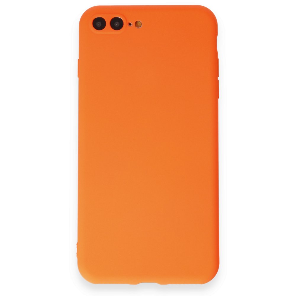  iPhone 8 Plus Kılıf First Silikon - Turuncu