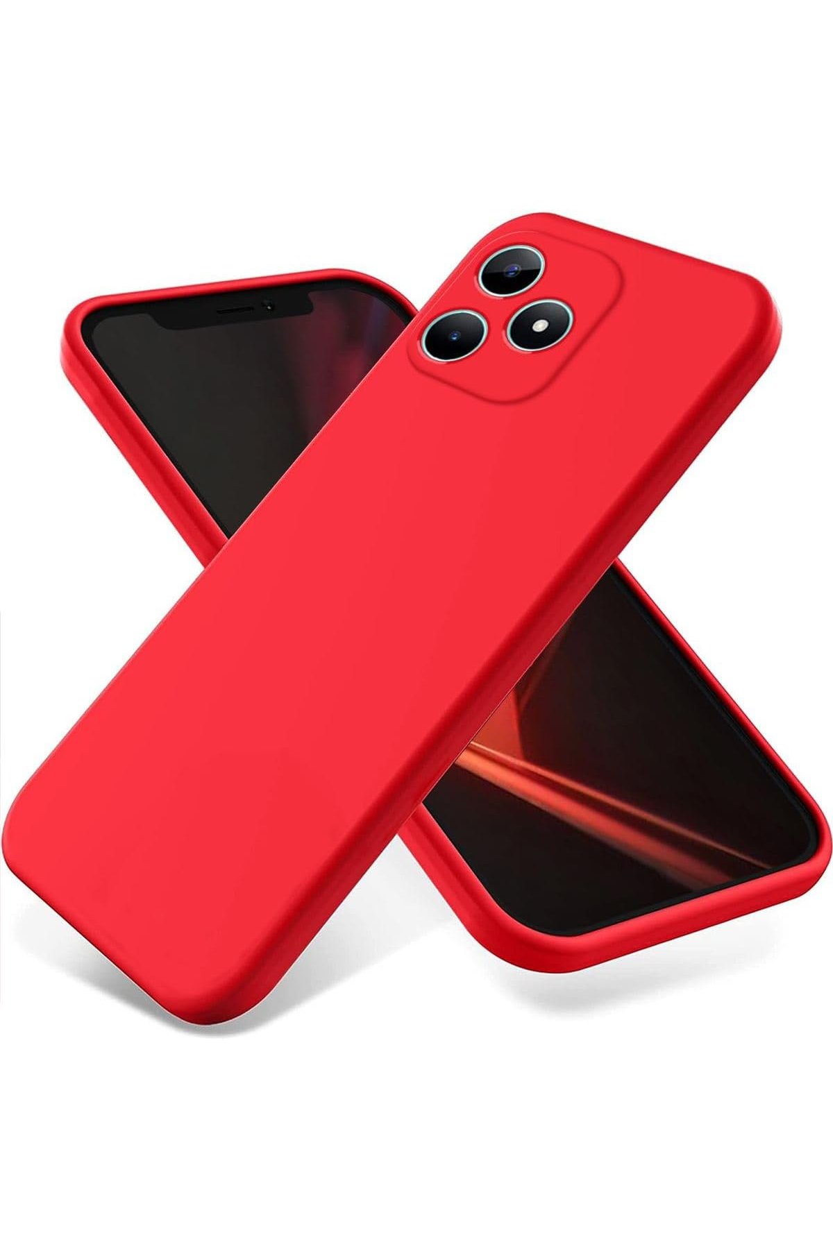 Realme Note 50 4G Kılıf First Silikon - Kırmızı Realme Note 50 4G Kılıf First Silikon - Kırmızı