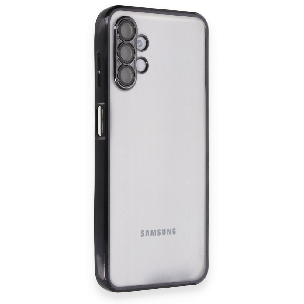  Samsung Galaxy A04S Kılıf Razer Lensli Silikon - Siyah