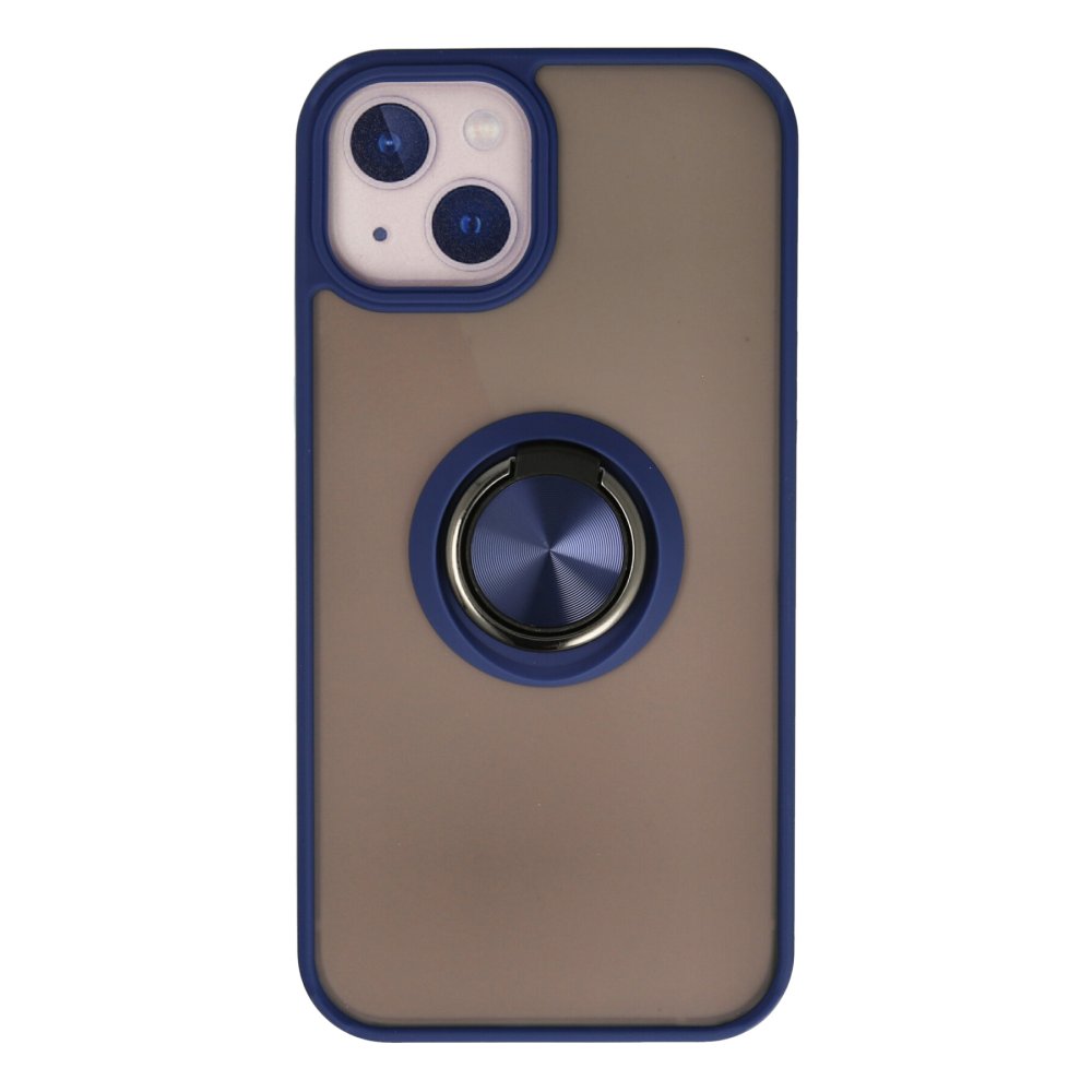 iPhone 15 Kılıf Montreal Yüzüklü Silikon Kapak - Lacivert  iPhone 15 Kılıf Montreal Yüzüklü Silikon Kapak - Lacivert