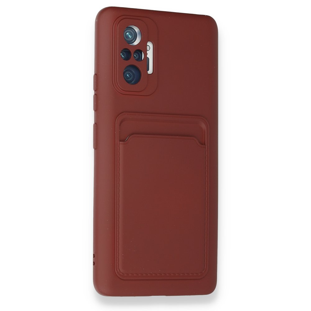 Redmi Note 10 Pro Kılıf Kelvin Kartvizitli Silikon - Bordo